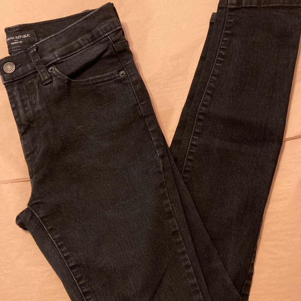Banana Republic Black Skinny Fit Jeans Size 25 Size 0 Black Jeans